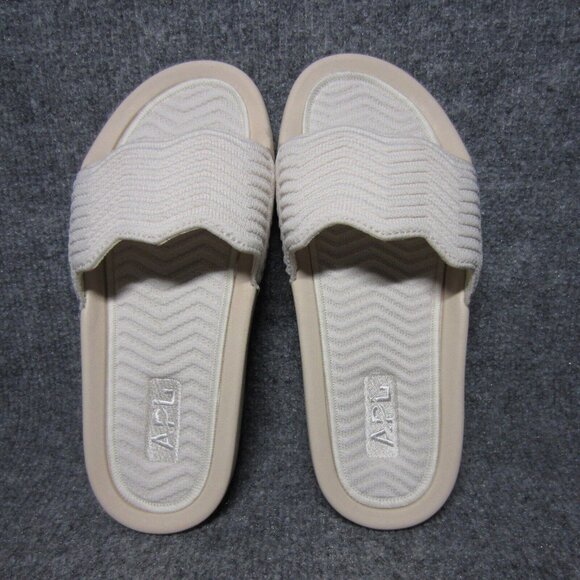 APL ZigZag Slide Sandals Womens Size 6 Beige Lightweight Comfort - Picture 5 of 9